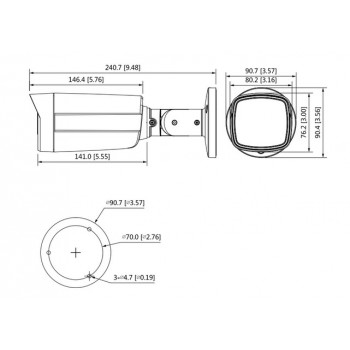 Dahua HAC-ME1509TH-A-PV-0360B-S2 HDCVI vaizdo kamera, balta