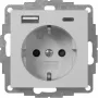 Gira lizdas su USB, pilkas (2459015)