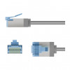 Goobay Slim Cat6a U/FTP tinklo kabelis RJ45, 1 m, pilkas