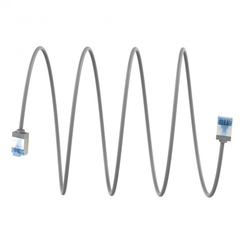 Goobay Slim Cat6a U/FTP tinklo kabelis RJ45, 1 m, pilkas