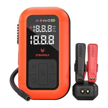 Etenwolf X6 Pro automobilinis oro kompresorius, 11.03 bar, 8000 mAh padangų pripūtimo siurblys