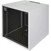 Silence Rack Office 12U 19 inch garso izoliacijos spinta su tyliu ventiliatoriumi ir stiklinėmis durelėmis, 600 x 600 mm, šviesiai pilka (SRO126060)