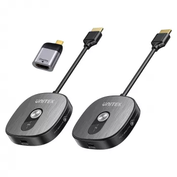 Unitek belaidis HDMI imtuvas 4K@30Hz su siųstuvu ir USB-C į HDMI adapteriu