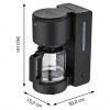 WMF Stelio kavos aparatas su stikliniu ąsočiu, Deep Black (412150071)