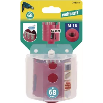 Wolfcraft 7957000 deimantinis tuščiaviduris grąžtas, 68 mm