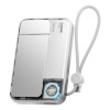 SHARGE ICEMAG 3 nešiojamas akumuliatorius, 10 000 mAh, 25 W Qi2, 35 W USB-C, baltas