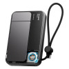SHARGE ICEMAG 3 nešiojamas akumuliatorius, 10 000 mAh, 25 W Qi2, 35 W USB-C, juodas