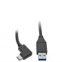 Eaton USB-C į USB-A kabelis, stačiu kampu USB-C, USB 3.2 Gen 1, 0,91 m, juodas