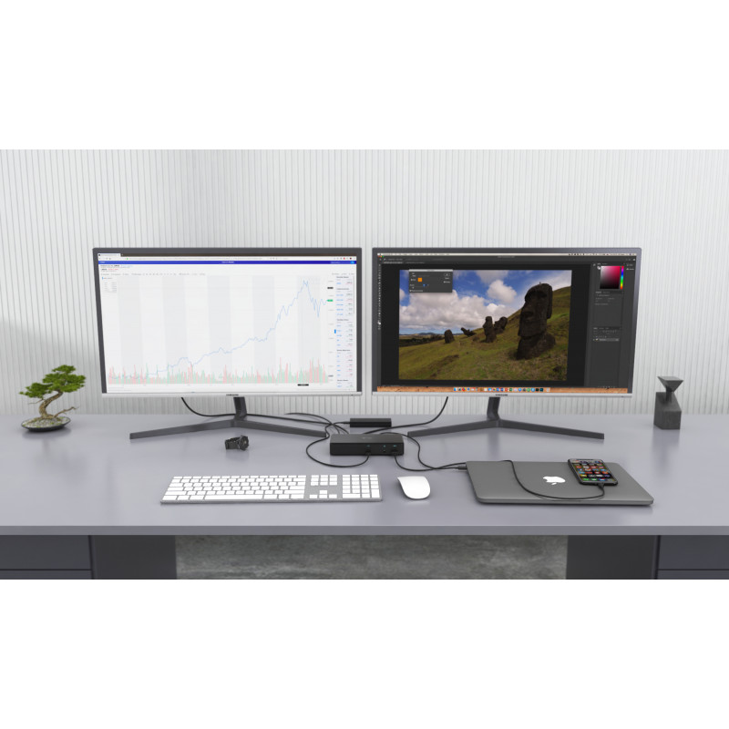i-tec Thunderbolt 3/USB-C dvigubo DisplayPort 4K doko stotis su 85W PD