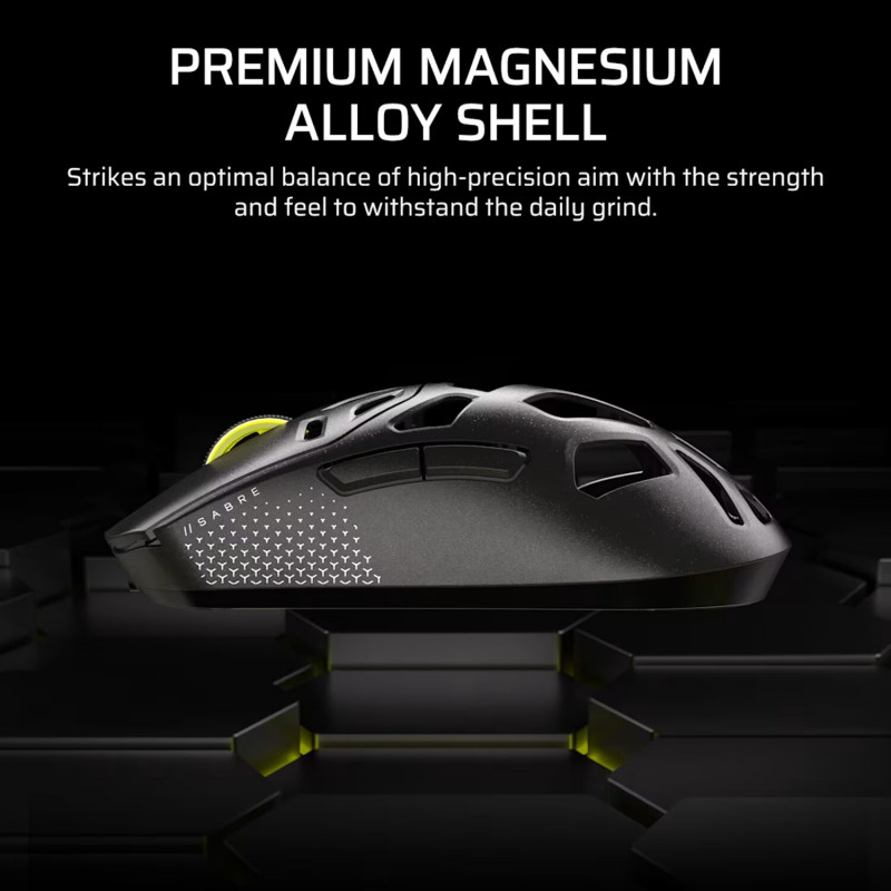 Corsair SABRE V2 PRO belaidė žaidimų pelė, 2.4GHz / Bluetooth / USB-C, juoda (CH-931G100-WW)
