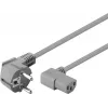 DSIT maitinimo laidas Schuko į IEC C13, 2 m, pilkas