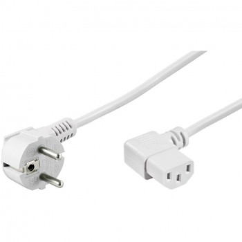DSIT kampinis maitinimo laidas Schuko į IEC C13, 2 m, baltas