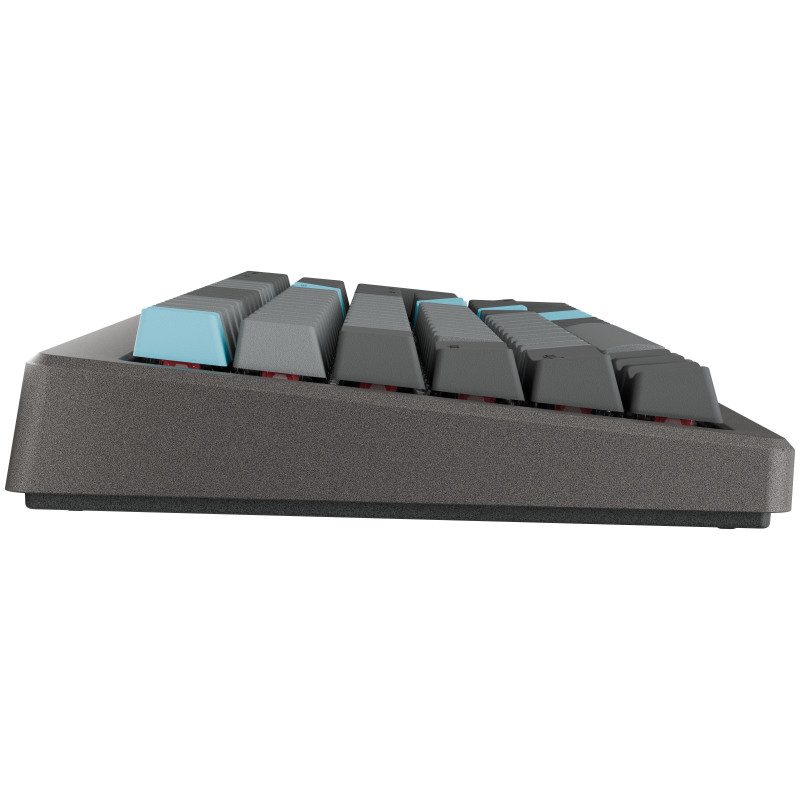Ducky Cushion 98 žaidimų klaviatūra, 96%, DE išdėstymas (ISO), Shush žali jungikliai - Nickel (DKCUS2598-DDDEPHCC3H1)