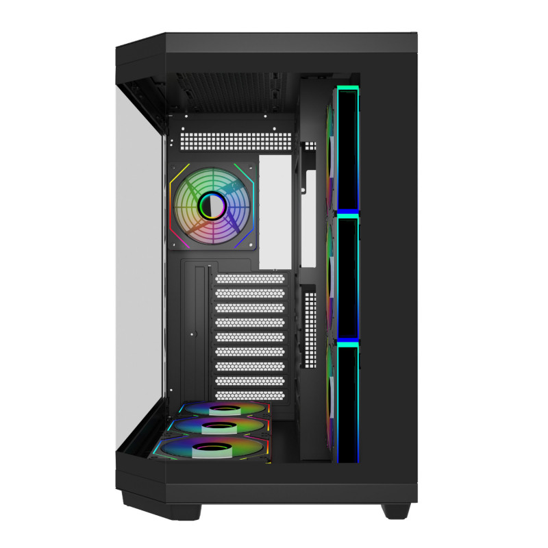 FSP U580 ARGB ATX Ultra bokštas korpusas žaidimams - juodas