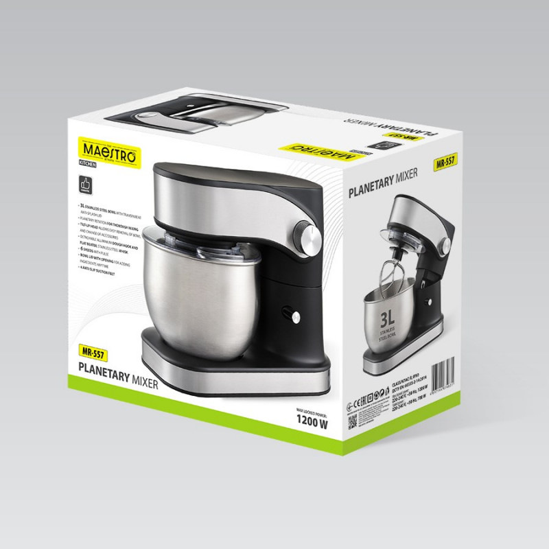 MEO MR-557 MAESTRO planetinis maišytuvas, 3 l dubuo, 1200 W