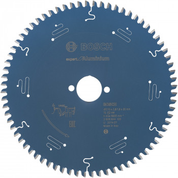 Bosch Expert for Aluminium diskinio pjūklo diskas Ø 210 mm, 72 dantys, anga 30 mm (2608644105)