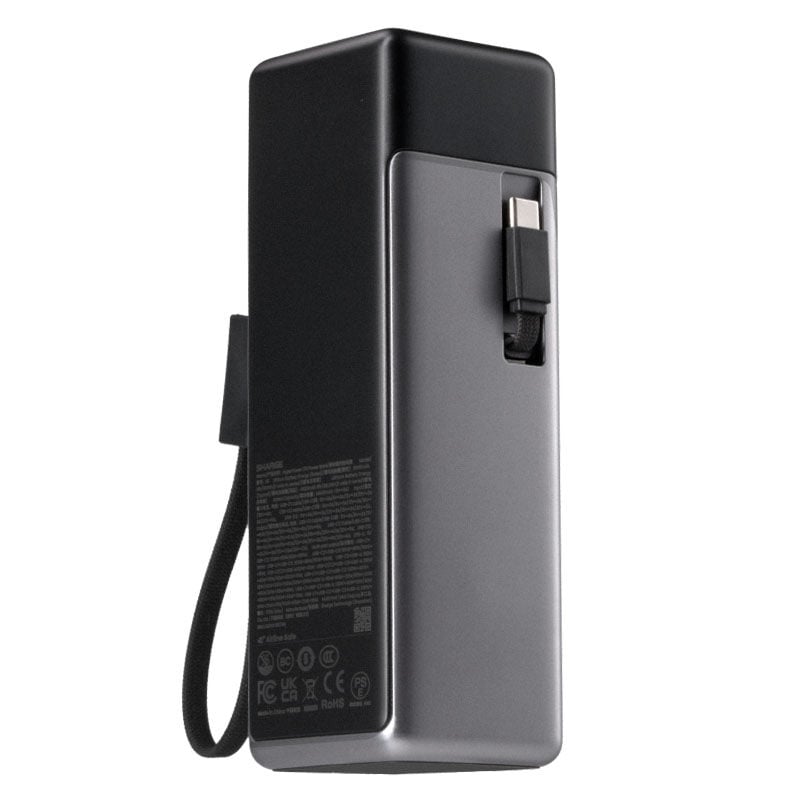 SHARGE HyperTower 170 nešiojamas įkroviklis, 25 000 mAh, 170 W, 4-in-1, juodas