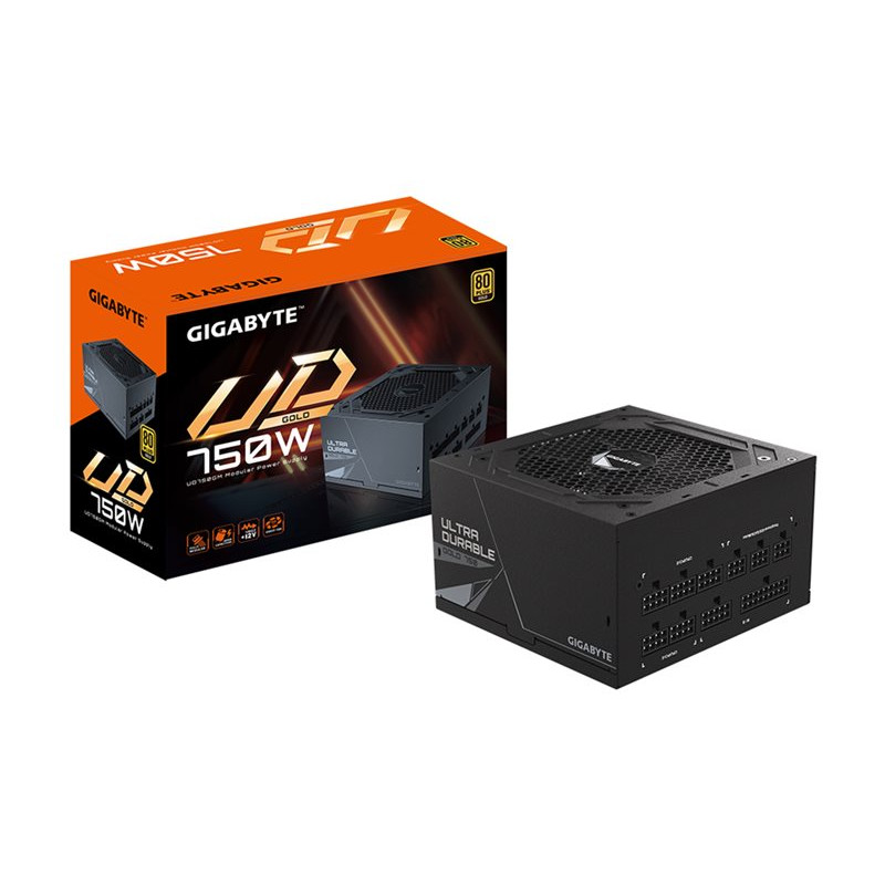 GIGABYTE UD750GM 750W ATX maitinimo blokas, 80+ Gold, visiškai modulinis