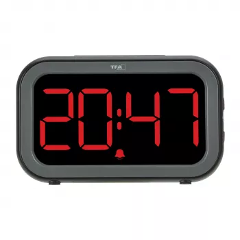 TFA Dostmann Bingo Hybrid skaitmeninis žadintuvas, LCD/LED ekranas, juodas/antracito, 60.2048.01