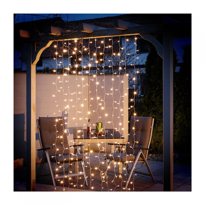 Goobay 300 LED šviesos uždanga, permatoma, 2,5 m