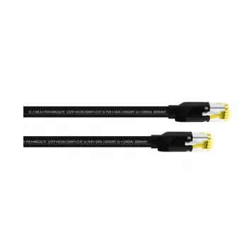 Cordial Cat5e S/UTP komutacinis kabelis RJ45, 0,3 m, juodas