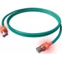 ZVK EasyLan Cat6a LED tinklo kabelis RJ45, ekranuotas, 7,5 m, turkio spalvos