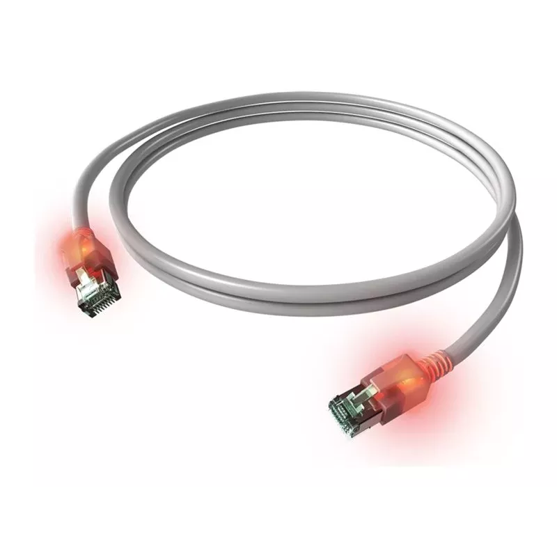 ZVK EasyLan Cat6a LED tinklo kabelis RJ45, ekranuotas, 7,5 m, turkio spalvos