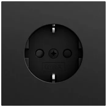 Gira System 70 SCHUKO lizdas SP, juodas, 445374