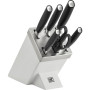 Zwilling All * Star 5 peilių rinkinys su savaime galandančiu bloku, sidabrinis