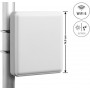 Delock WiFi 6 antena su N lizdu, 9–12 dBi, kryptinė, tvirtinama ant sienos ar stiebo, skirta lauko darbui, balta