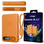 3mk incharge® Genesis Qi 2 25W belaidis įkroviklis + PD45W, su integruotu USB-C kabeliu, oranžinis