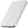 Nevox belaidis magnetinis power bank Qi2, 5000 mAh, sidabrinis/baltas