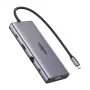 Ugreen CM639 USB-C šakotuvas, HDMI, VGA, 2x USB-C 3.2 10 Gbps, 2x USB, SD/TF, RJ45, Aux 3,5 mm, PD, 4K 60 Hz