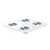 Huawei Scale 3 Bluetooth Edition balti / išmaniosios asmeninės svarstyklės / grūdintas stiklas / WiFi ir BT / iki 150 kg / Android ir iOS