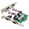 InLine® PCIe x1 sąsajos plokštė, 4x RS-232, žemo profilio