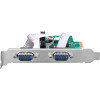 InLine® PCIe x1 sąsajos plokštė, 4x RS-232, žemo profilio