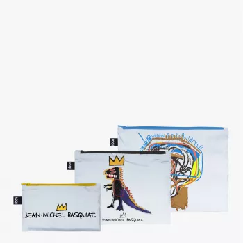 LOQI Basquiat kišeninių dėklų rinkinys – Crown, Pez Dispenser, Untitled (3 vnt.)