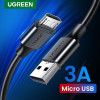 Ugreen USB kabelis USB-A į Micro-USB, 0,5 m, juodas