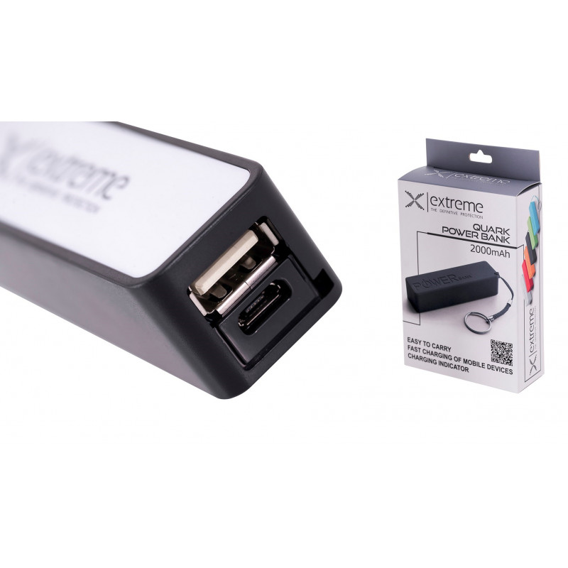 Esperanza Quark nešiojamas įkroviklis 2000 mAh, juodas