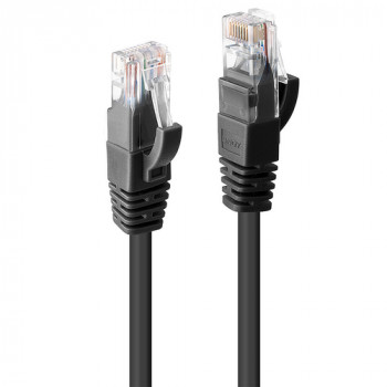 Lindy Cat6 U/UTP komutacinis kabelis RJ45, 7.5 m, juodas