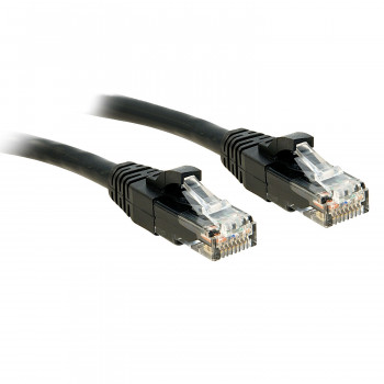 Lindy Cat6 U/UTP komutacinis kabelis RJ45, 7.5 m, juodas