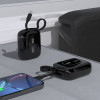 Dudao K32 nešiojamas įkroviklis 22.5W 10000 mAh su įmontuotais USB-C/Lightning kabeliais - juodas