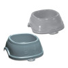 Stefanplast Break 2 augintinių ėdalo dubenėlis 0,6 l, 19x19x7 cm, įvairių spalvų pilkas/mėlynas