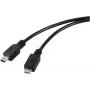 Renkforce USB 2.0 kabelis Micro-USB į Mini-USB, 0,5 m, juodas