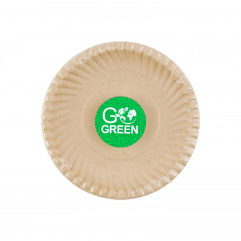 Gogreen Go Green kompostuojamos cukranendrių lėkštės Ø15 cm, 10 vnt.