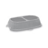 Stefanplast Break 13 augintinių ėdimo dubenėlis 0,2+0,2 l, 21x13x5 cm, pilkas/mėlynas