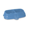 Stefanplast Break 13 augintinių ėdimo dubenėlis 0,2+0,2 l, 21x13x5 cm, pilkas/mėlynas
