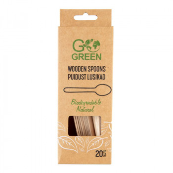 Gogreen Go Green mediniai šaukštai, 20 vnt.