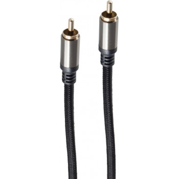 shiverpeaks BS20-40155 RCA garso kabelis, RCA kištukas – RCA kištukas, auksuoti kontaktai, 1,5 m, juodas