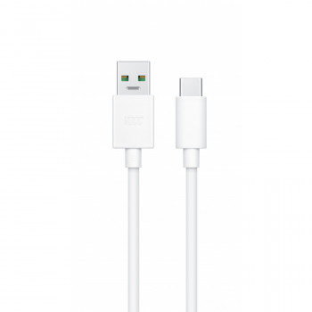 OPPO VOOC kabelis USB-A – USB-C, 8 A, 1 m, baltas (DL149)